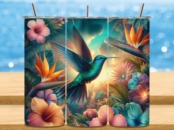 Download Tropical Hummingbird Bird Tumbler Wrap - Hummingbird Collection