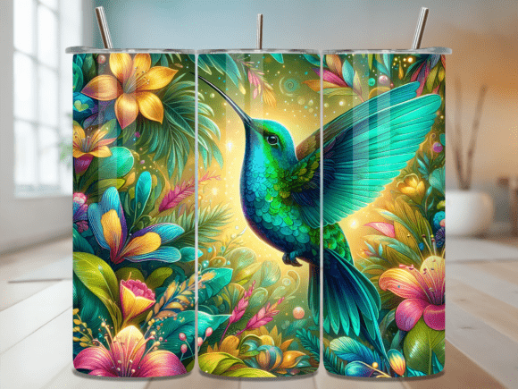 Download Vibrant Hummingbird Tropical Tumbler PNG - Hummingbird Collection