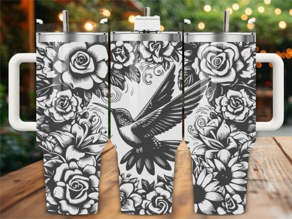 Download Floral Hummingbird - Hummingbird Collection