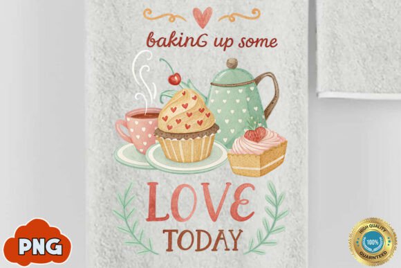 Download Valentine Kitchen Towel PNG Sublimation - Premium Resources