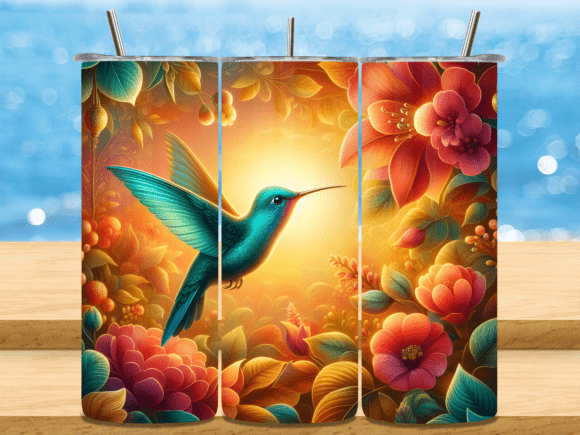 Download Tropical Hummingbird Bird Tumbler Wrap - Hummingbird Collection