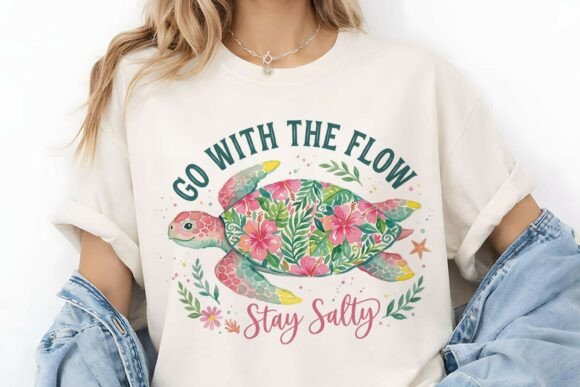 Download Go with the Flow Floral Turtle PNG - Floral turtle png Collection
