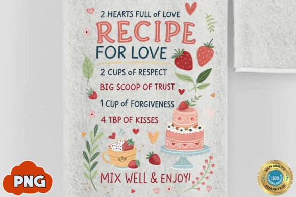 Download Valentine Kitchen Towel PNG Sublimation - Premium Bundle