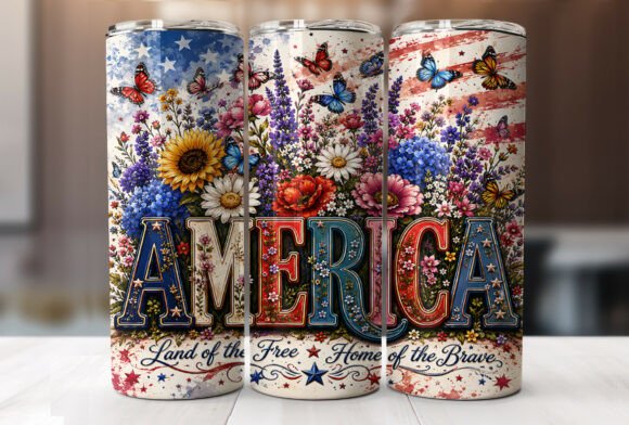 Download America Land of the Free Tumbler Wrap - Land of the free tumbler Collection