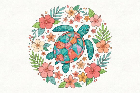 Download Floral Sea Turtle PNG, Boho Summer - Premium Resources